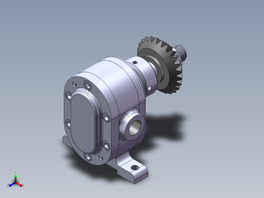 齿轮泵正等轴测图