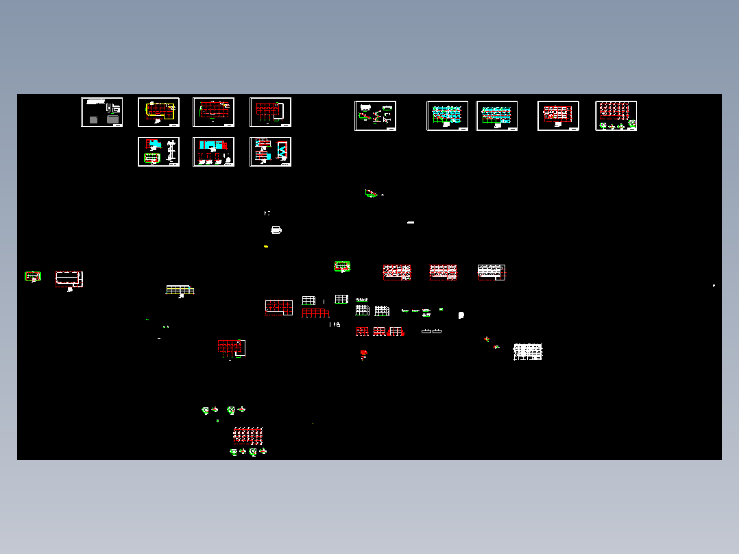 某三层商场框架结构建筑图结构图计算书4000平米左右