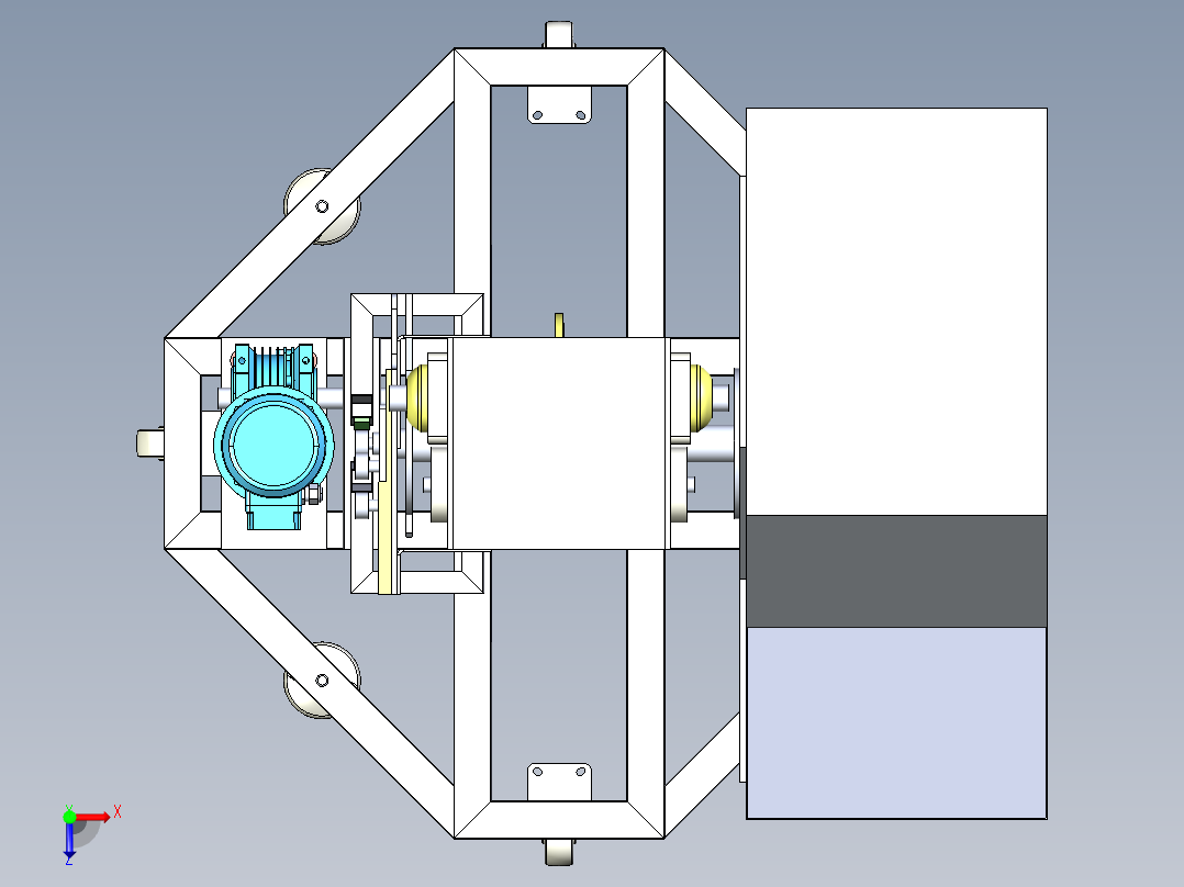 小型提升机H496俯视图
