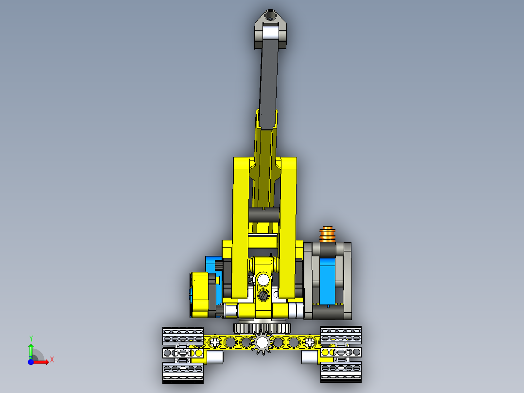 B9_小型履带起重机玩具前视图