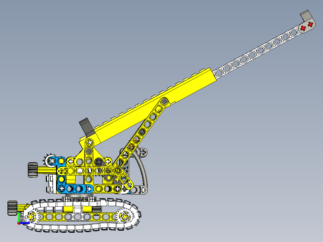 B9_小型履带起重机玩具左视图