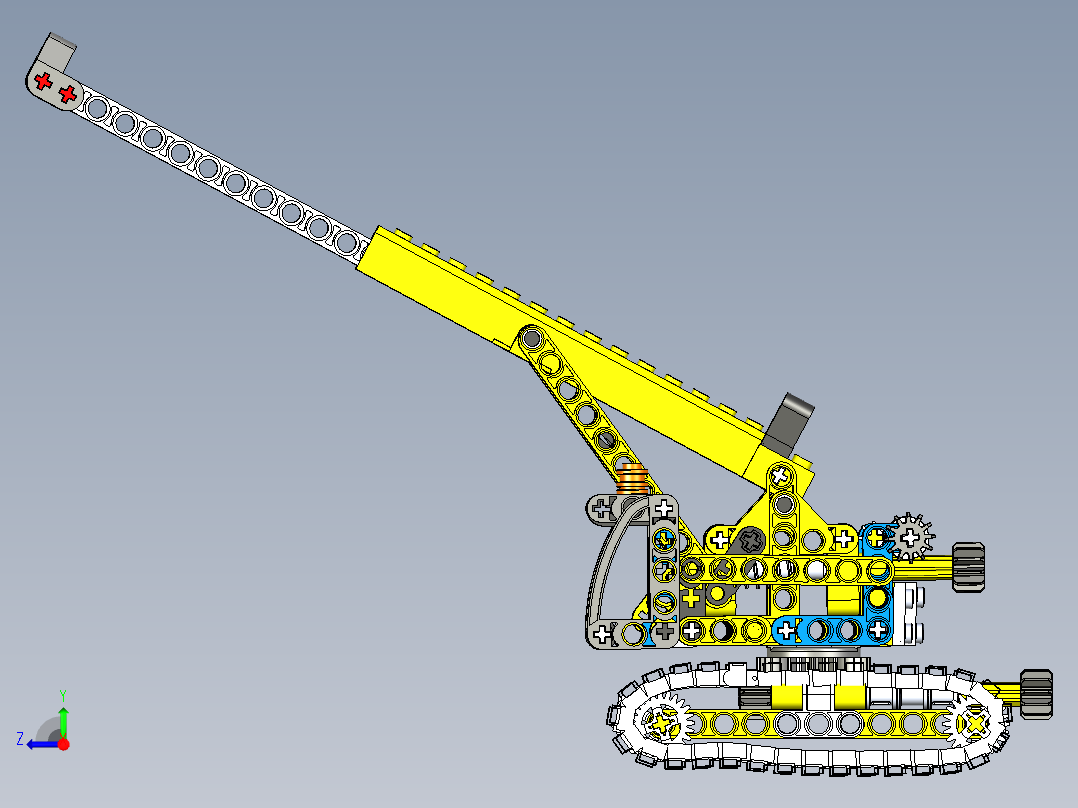 B9_小型履带起重机玩具右视图