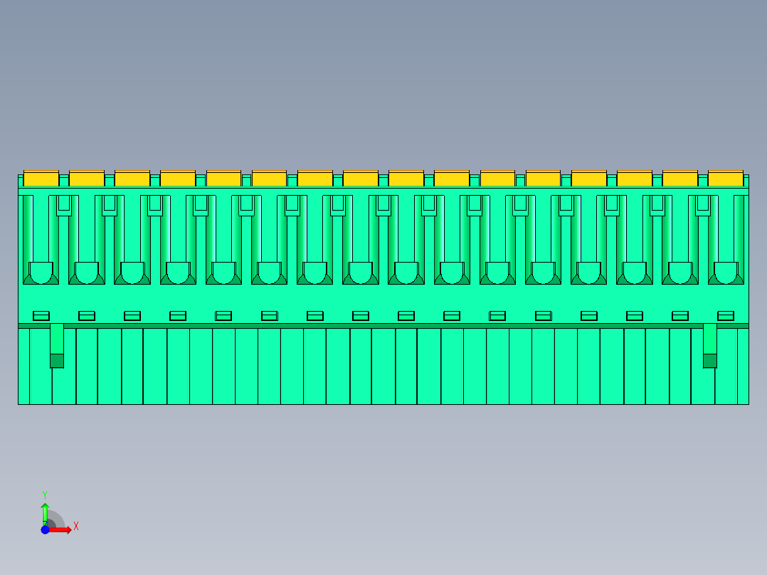 DEGSON 2EDG 系列 5.0mm 可插拔接线端子组-2EDGKD-5.0-16P-14-00AH前视图