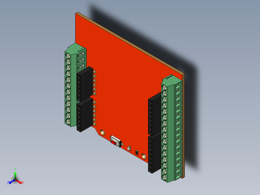 Arduino Screw Shield II正等轴测图