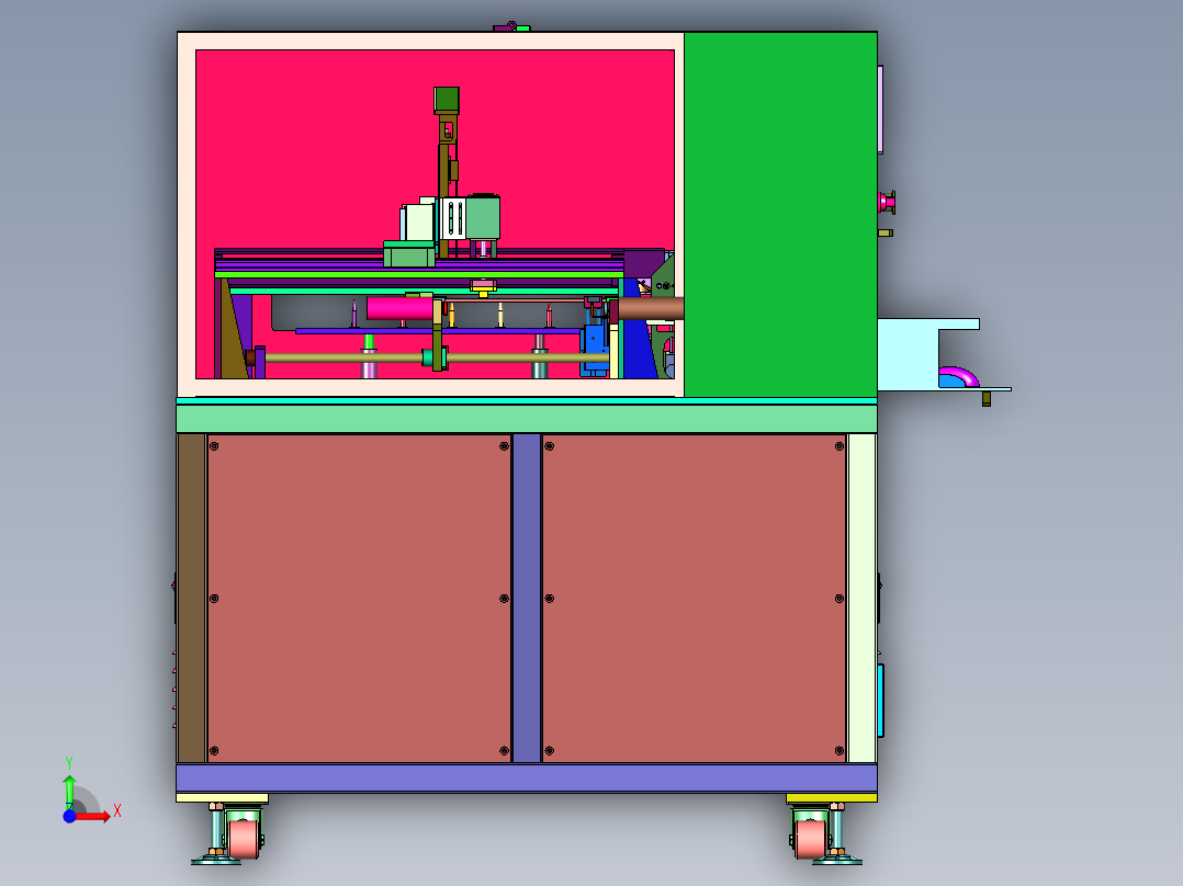 电路板自动贴高温胶纸机前视图