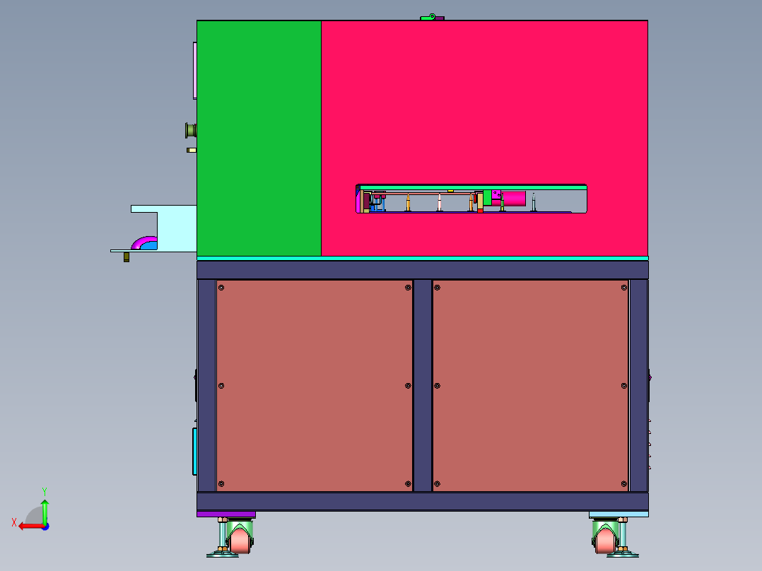 电路板自动贴高温胶纸机后视图