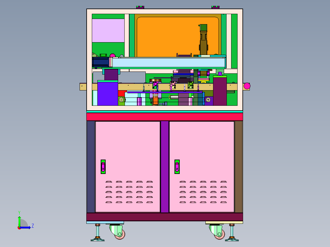 电路板自动贴高温胶纸机左视图