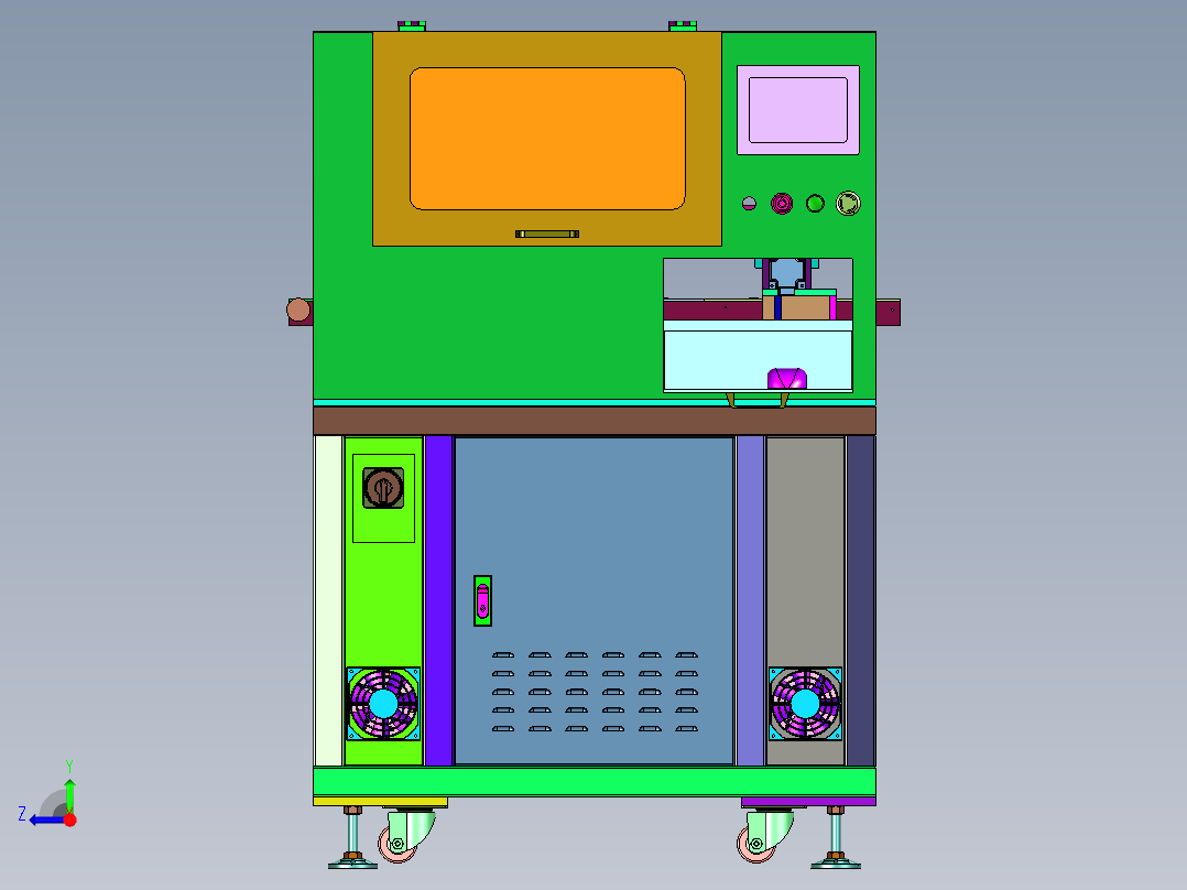 电路板自动贴高温胶纸机右视图