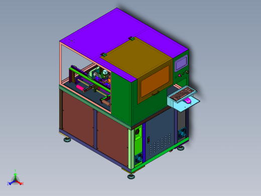 电路板自动贴高温胶纸机正等轴测缩略图
