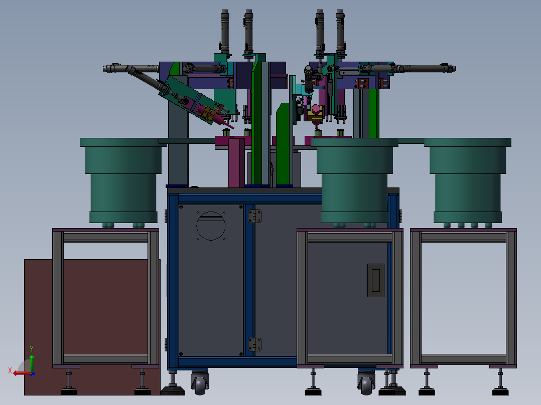 飞科剃须刀钢网胶件组装机后视图