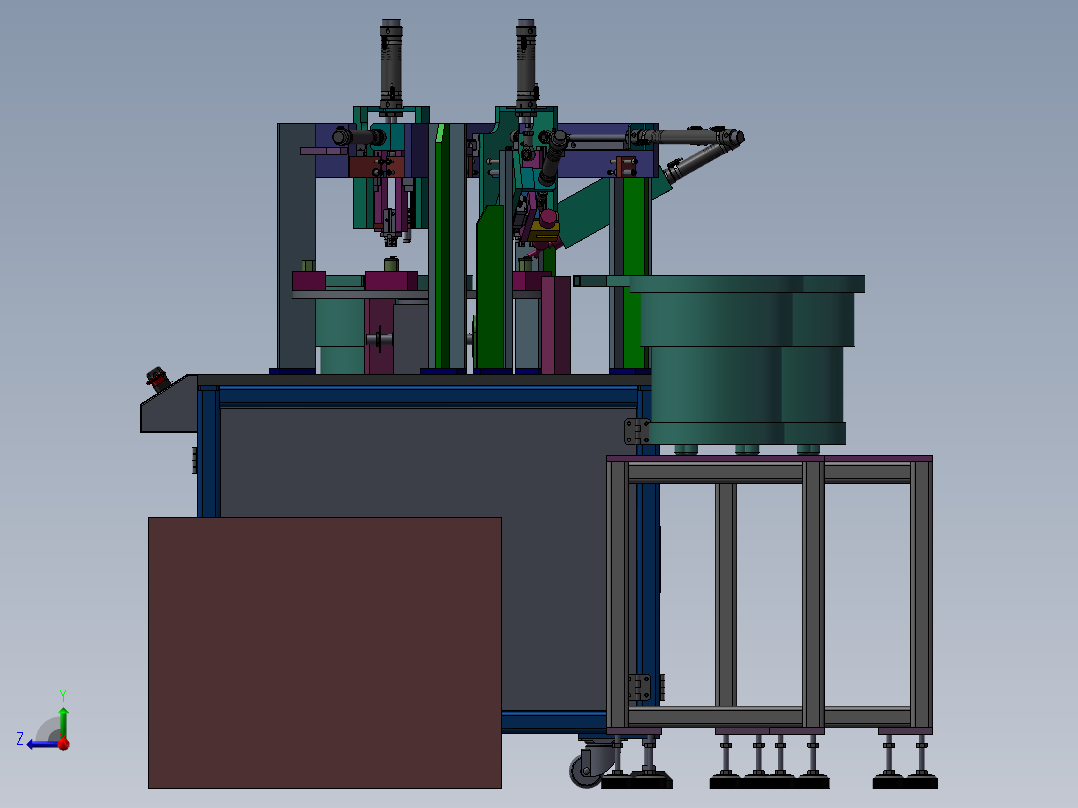 飞科剃须刀钢网胶件组装机右视图