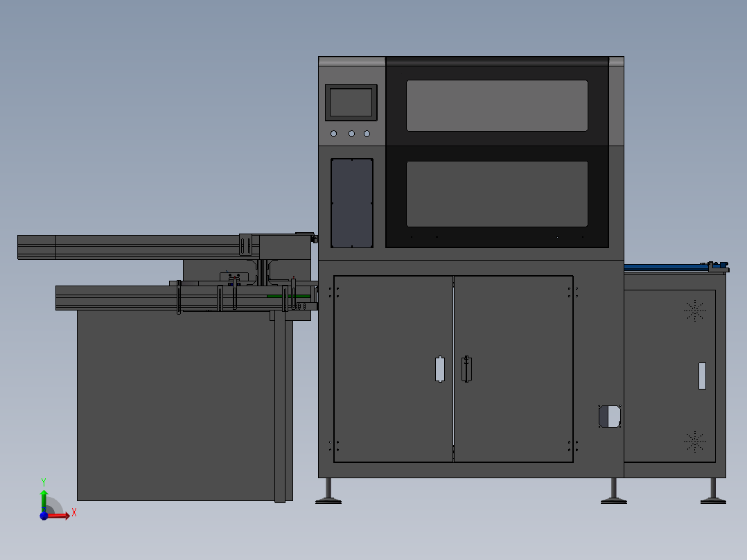 暂存收板机前视图