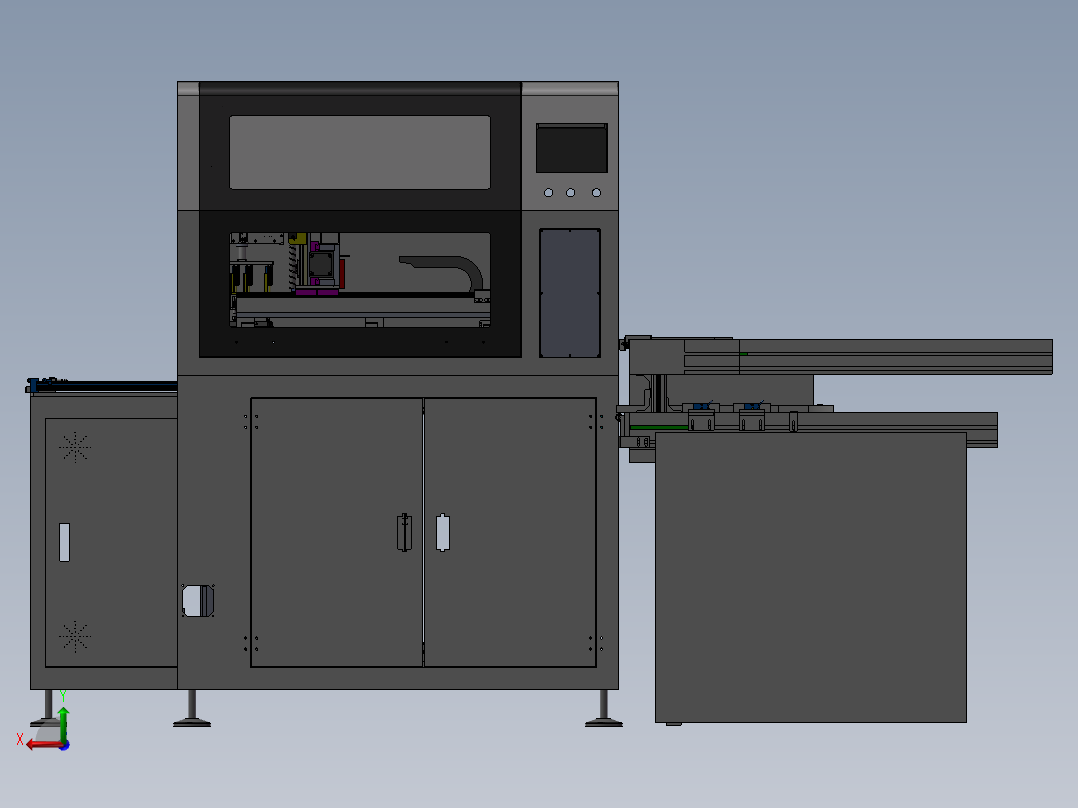 暂存收板机后视图