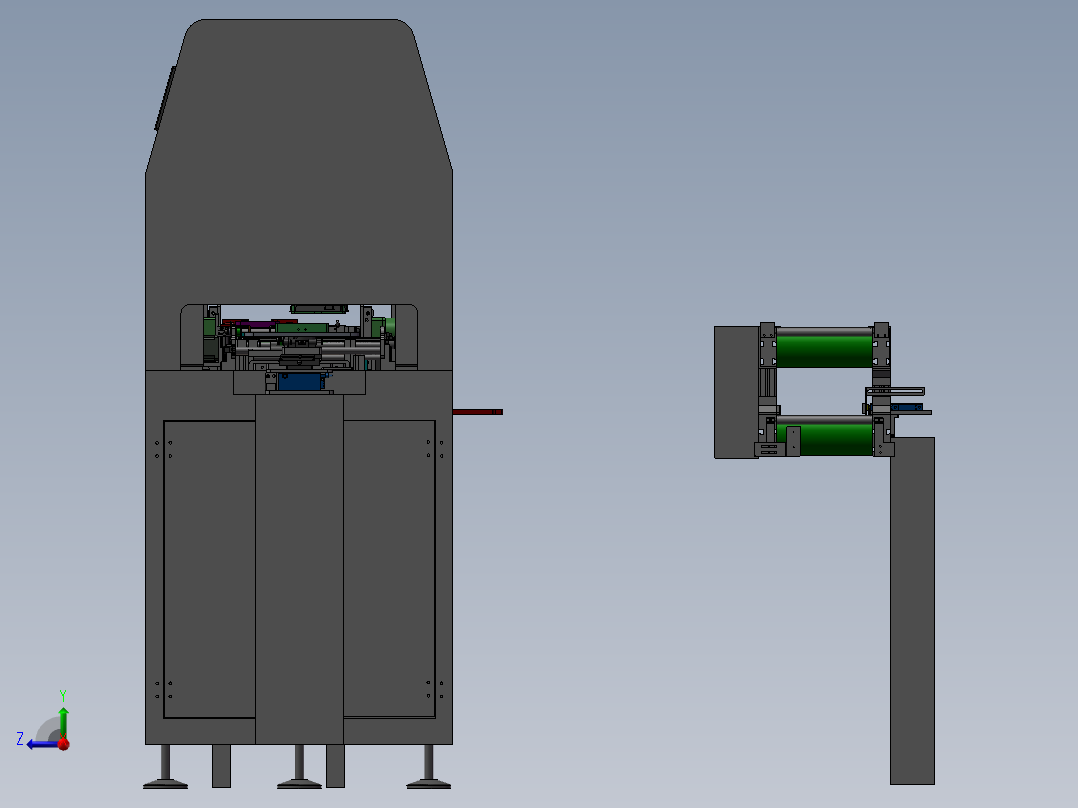 暂存收板机右视图