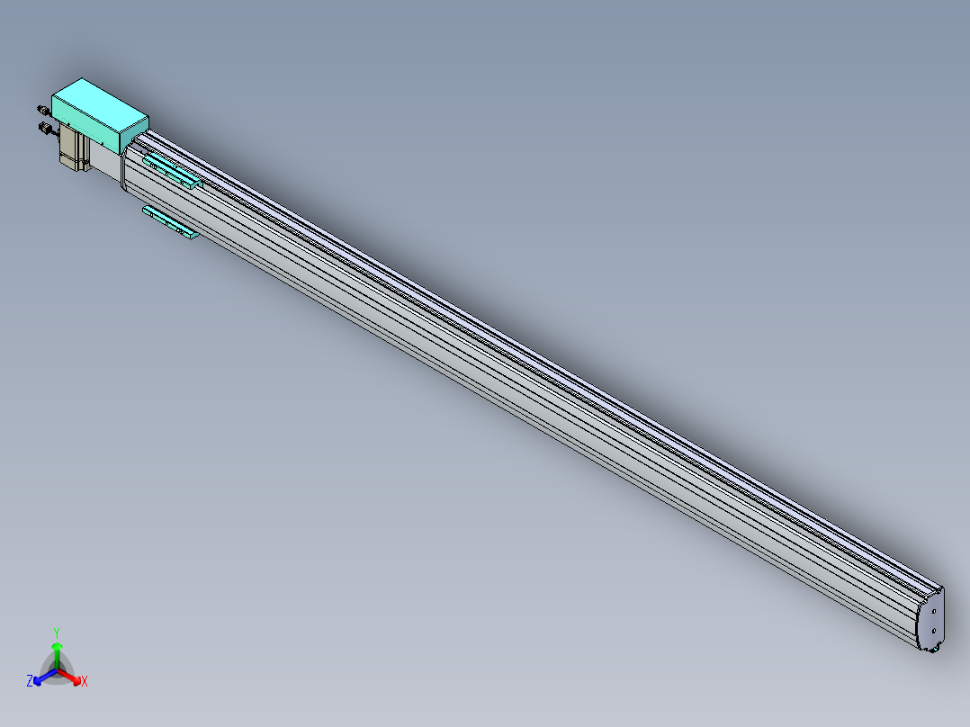 威洛博VBF同步带传动一般环境VBF14-L45-S2050-BR-ZP75-C3正等轴测图