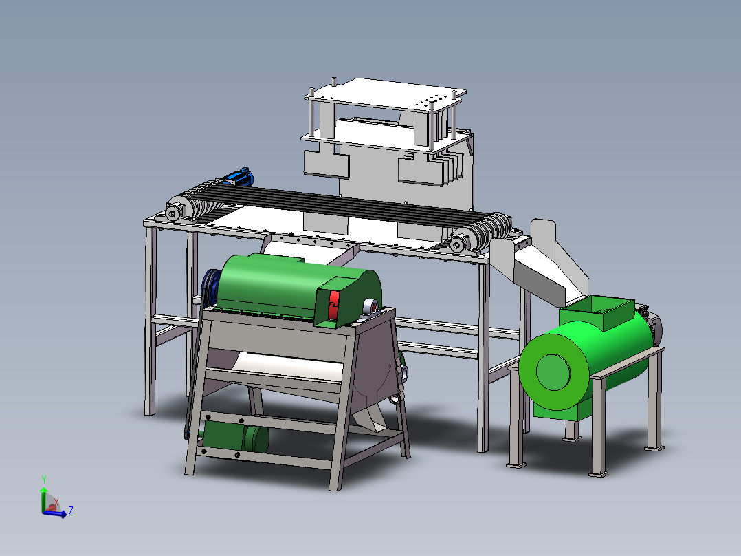 谷物脱粒机三维纯净版