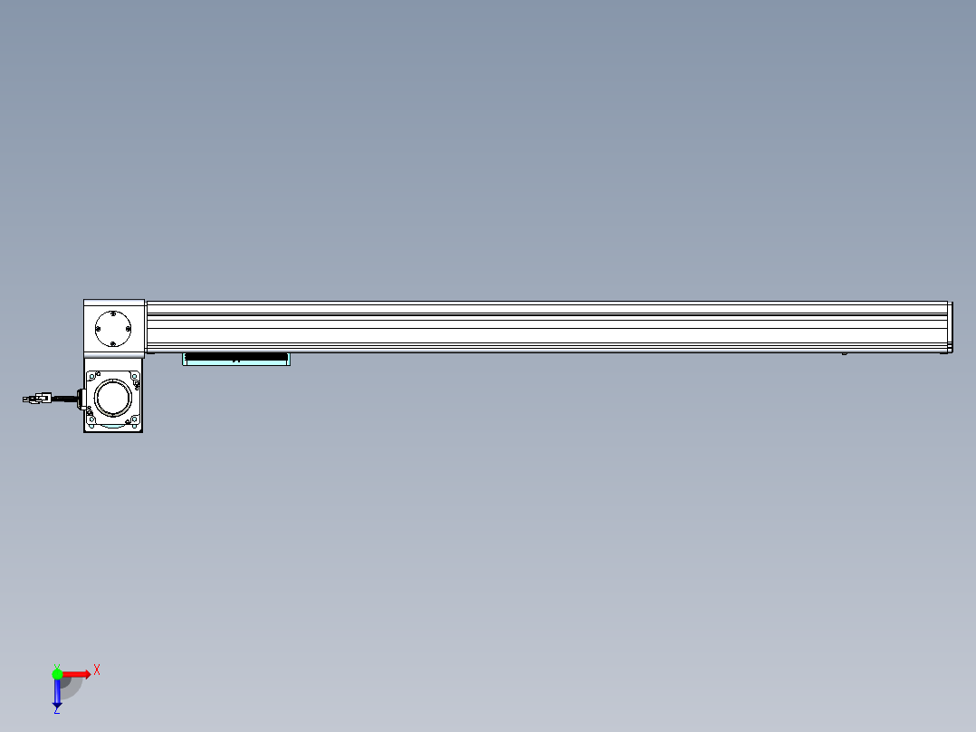 威洛博VBC同步带传动一无尘环境VBC14-L45-S900-BLU-ZP75-C3俯视图