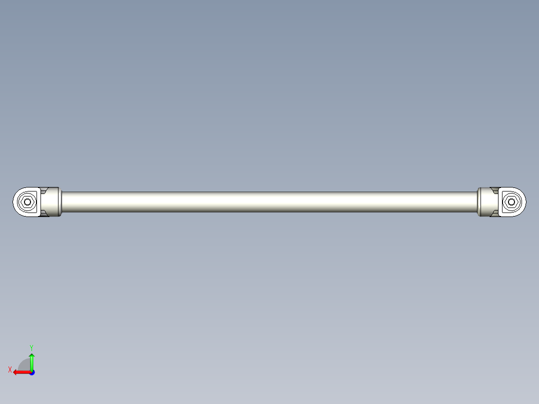 取手(鋁合金)1055-3D多系列多零件图纸模型后视图