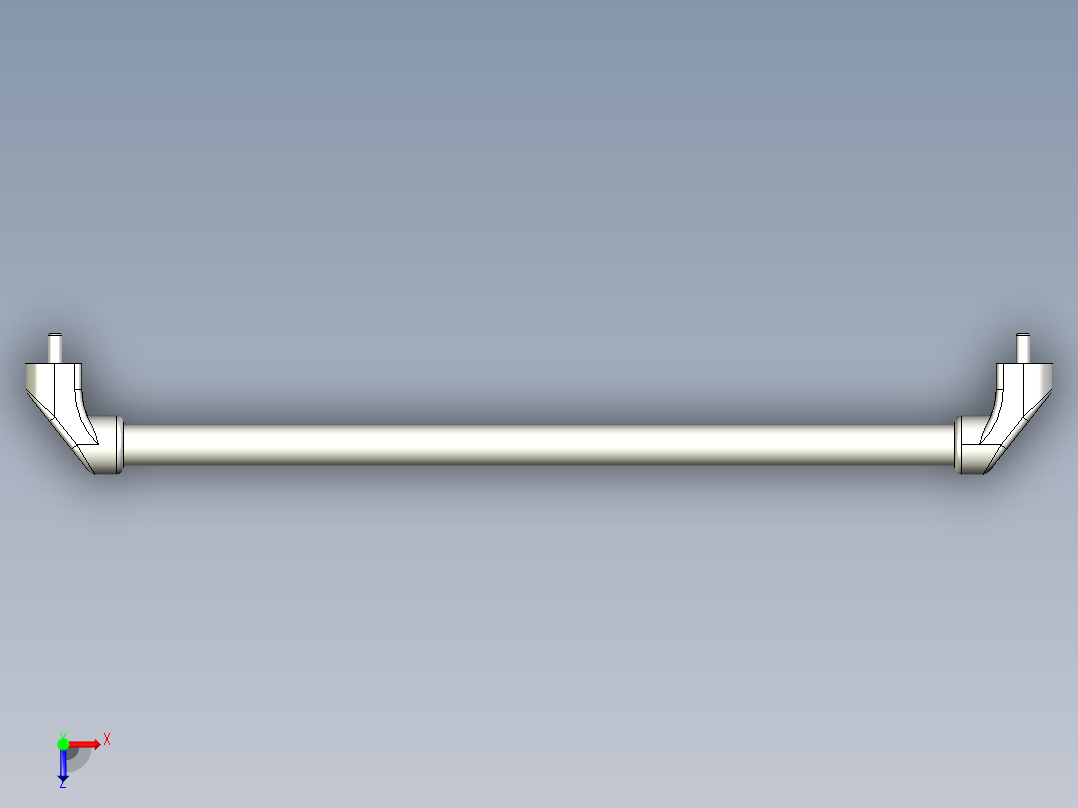 取手(鋁合金)1055-3D多系列多零件图纸模型俯视图