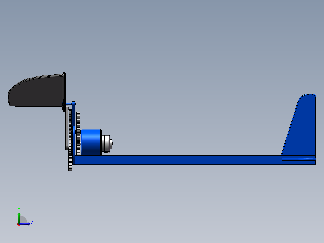 扑翼双曲柄机构三维模型左视图
