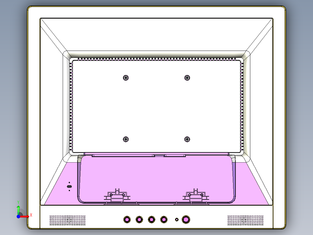 电脑屏幕前视图
