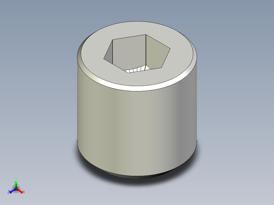 無頭內六角螺絲,不銹鋼無頭內六角螺絲PSW,PSSW-3D多系列多零件图纸模型主视图