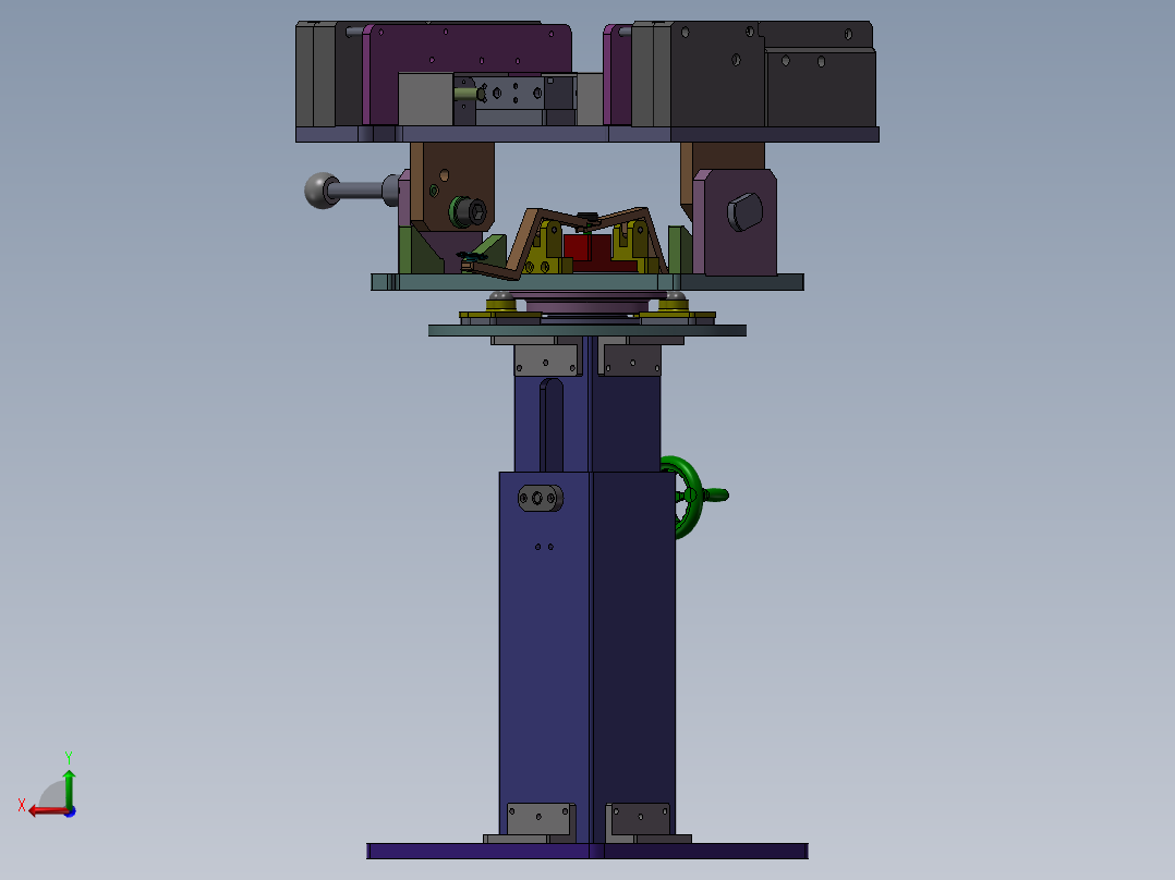 三合一靠背旋转工装后视图