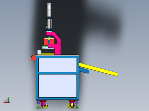 塑胶切水口机、非标自动化设备3D模型后视缩略图