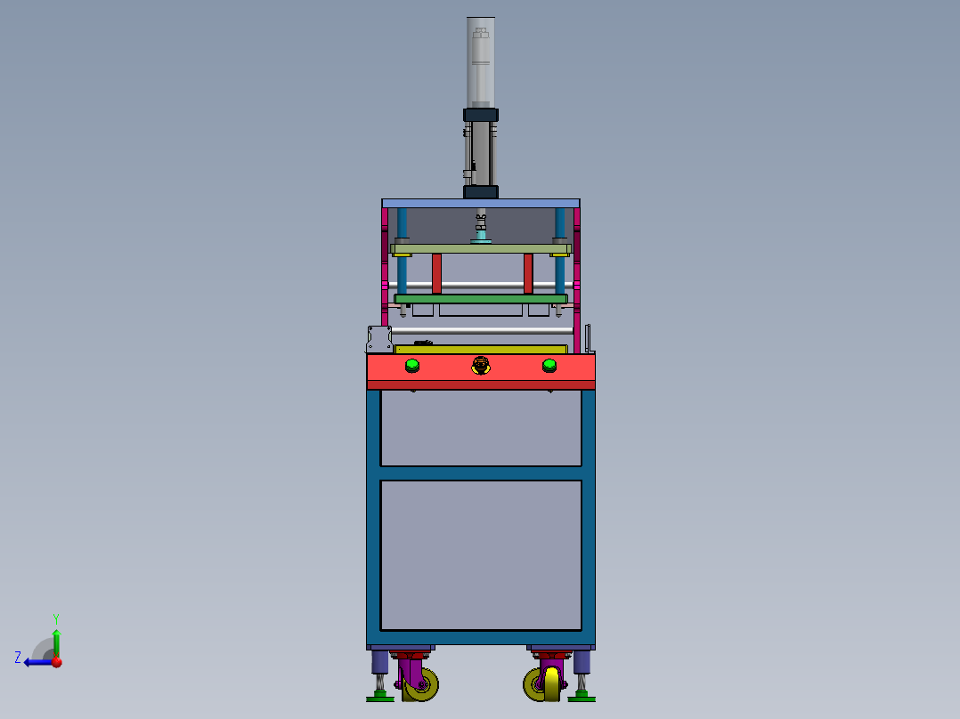 塑胶切水口机、非标自动化设备3D模型右视图