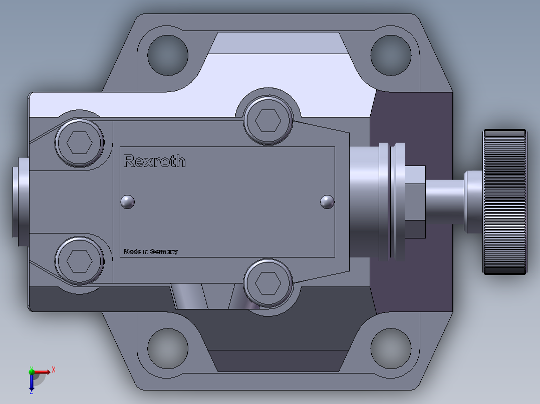 力士乐液压阀-DR20-4-5X减压阀俯视图