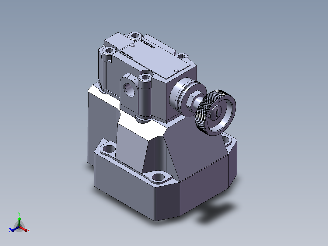 力士乐液压阀-DR20-4-5X减压阀正等轴测图