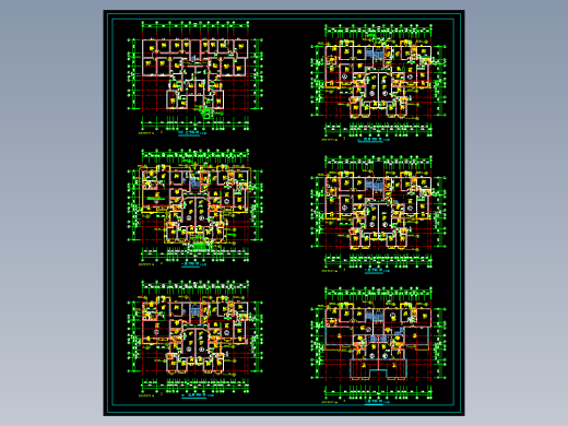 6层住宅楼建筑平面图