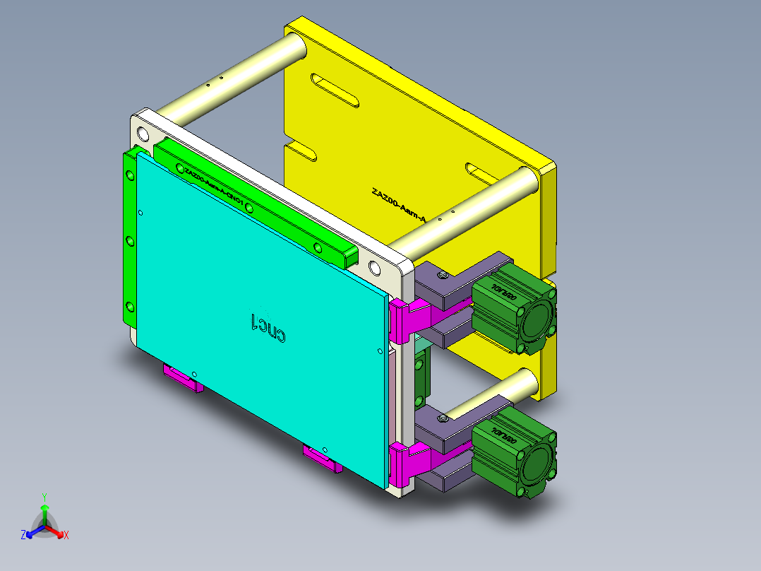ZAZ00-Aam-笔记本CNC工装夹具三维模型CNC1-0205主视图