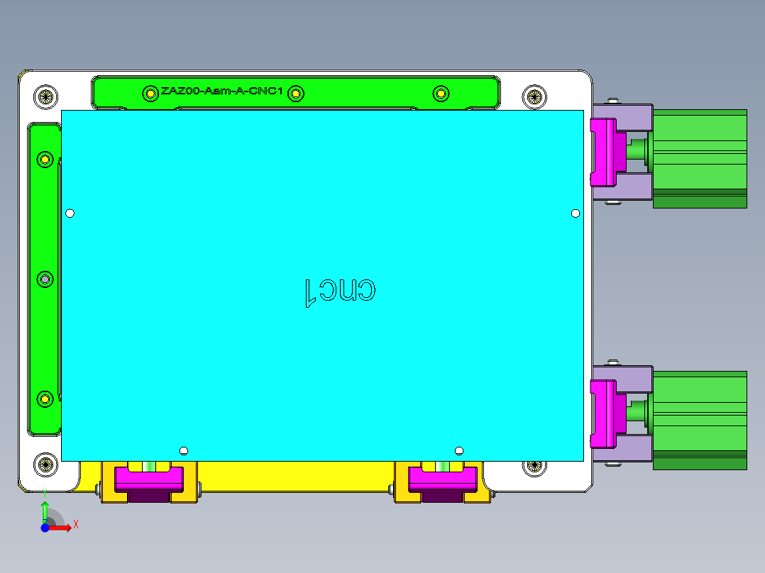 ZAZ00-Aam-笔记本CNC工装夹具三维模型CNC1-0205前视图