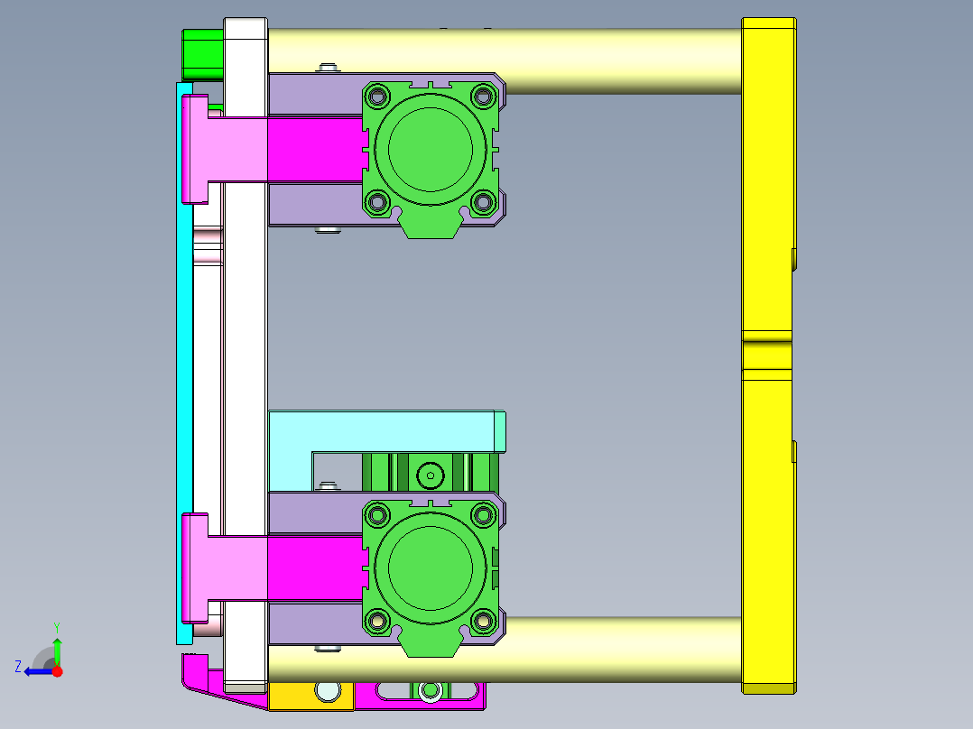 ZAZ00-Aam-笔记本CNC工装夹具三维模型CNC1-0205右视图