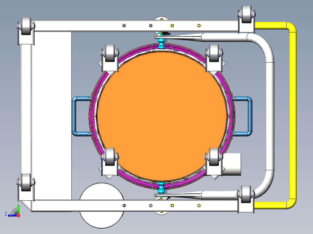 工业吸尘器模型sw21右视图