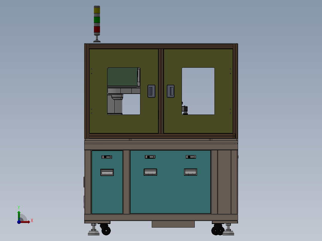 PCB板自动摆盘机sw20可编辑前视图