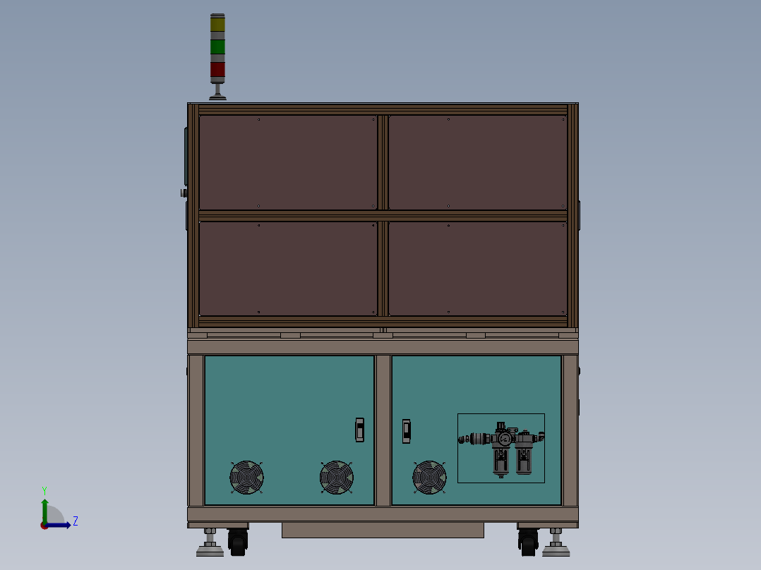 PCB板自动摆盘机sw20可编辑左视图