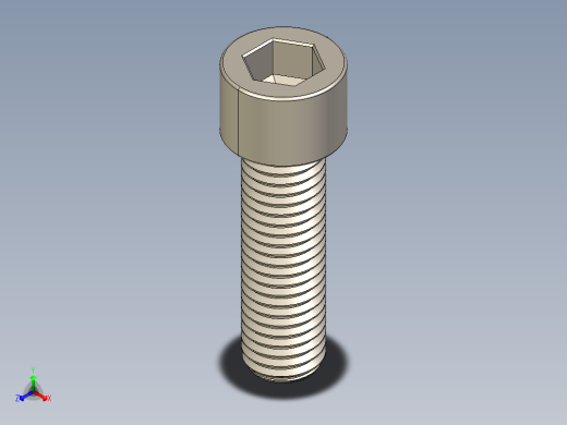 Screw_DIN_912_M12x40F_A2.STEP公制内六角螺钉