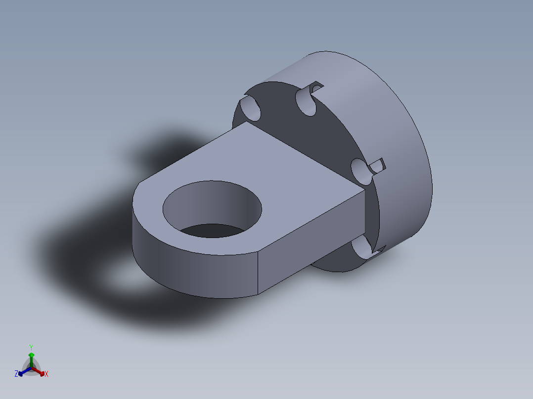 液压缸.零件正等轴测图