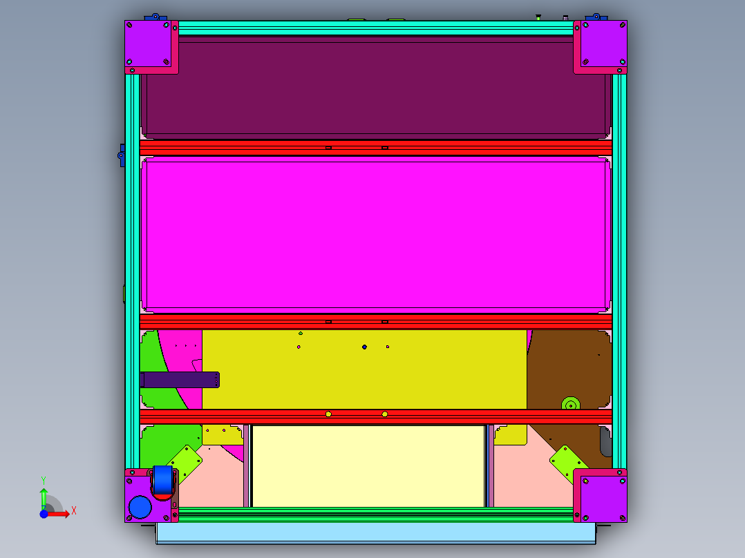 液晶显示屏背光模组质量检测装置前视图