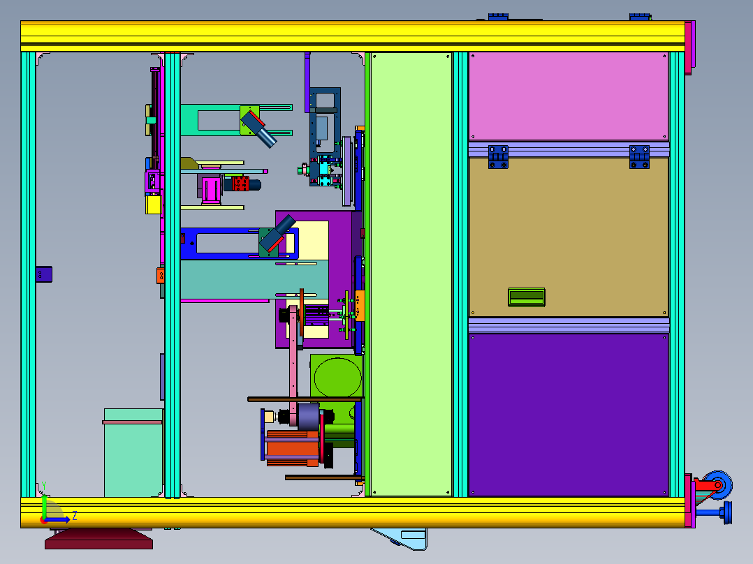 液晶显示屏背光模组质量检测装置左视图