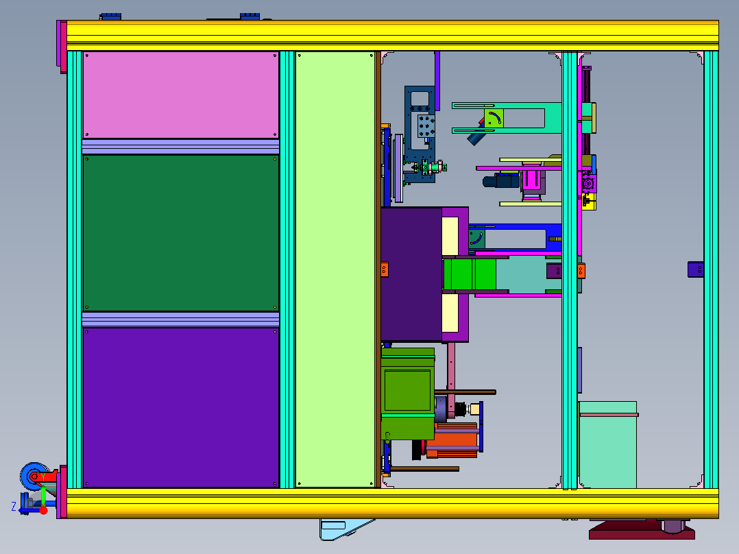液晶显示屏背光模组质量检测装置右视图