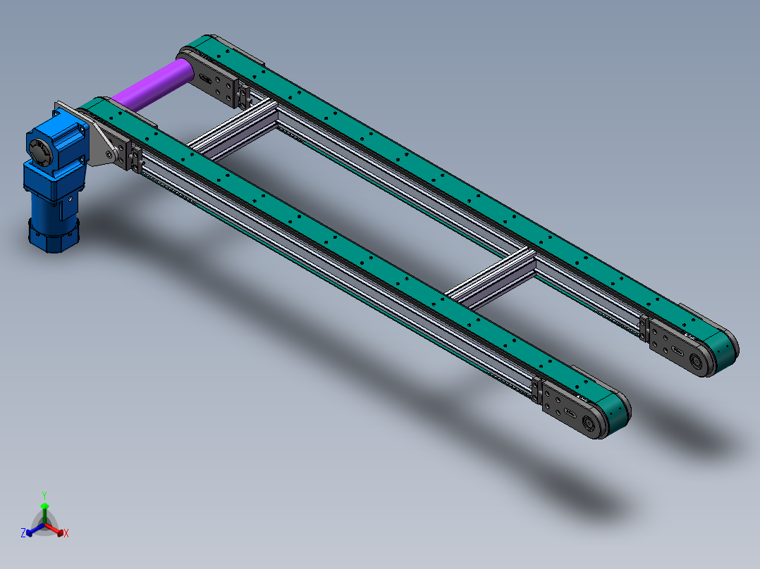 带治具同步带正等轴测图