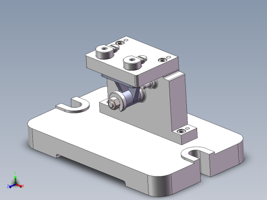 支座钻6孔夹具图（CAD图+SW三维）