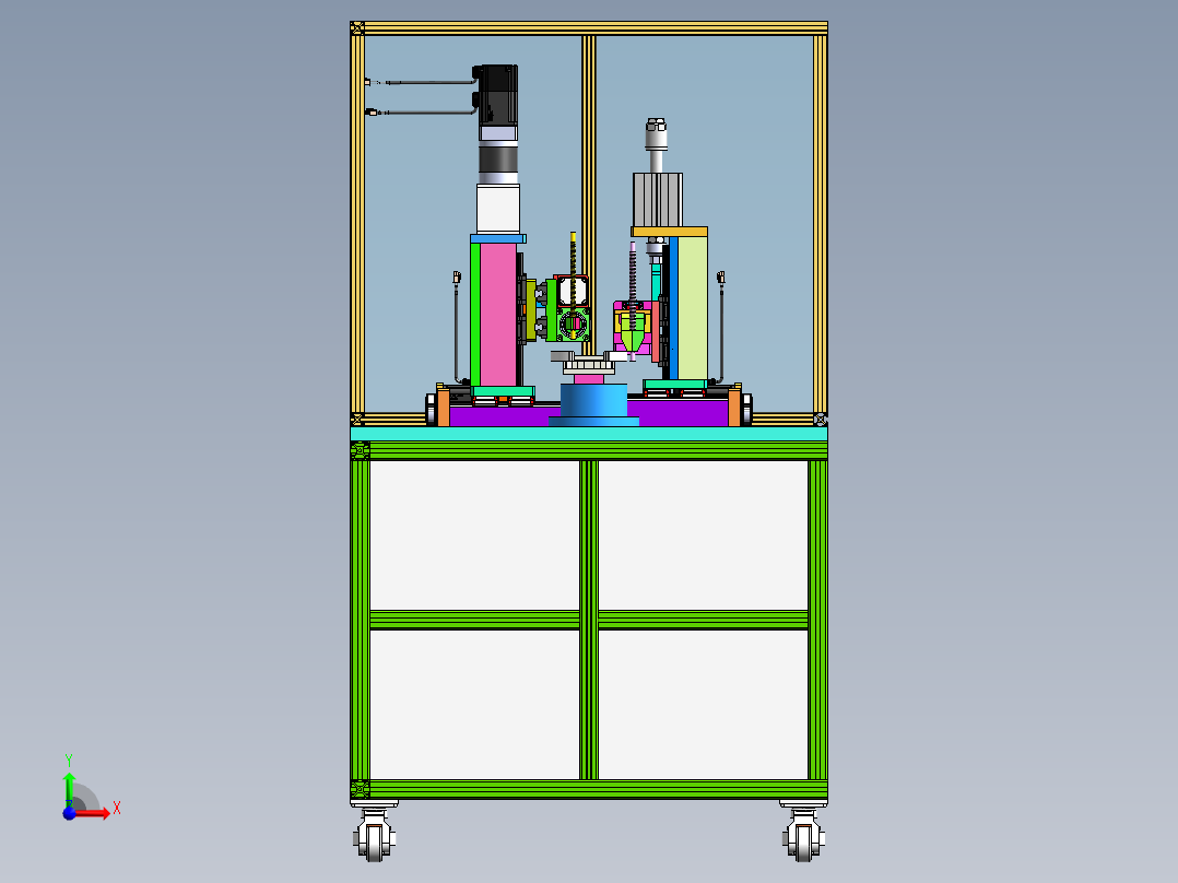 油泵波纹管-精滤器组装机前视图