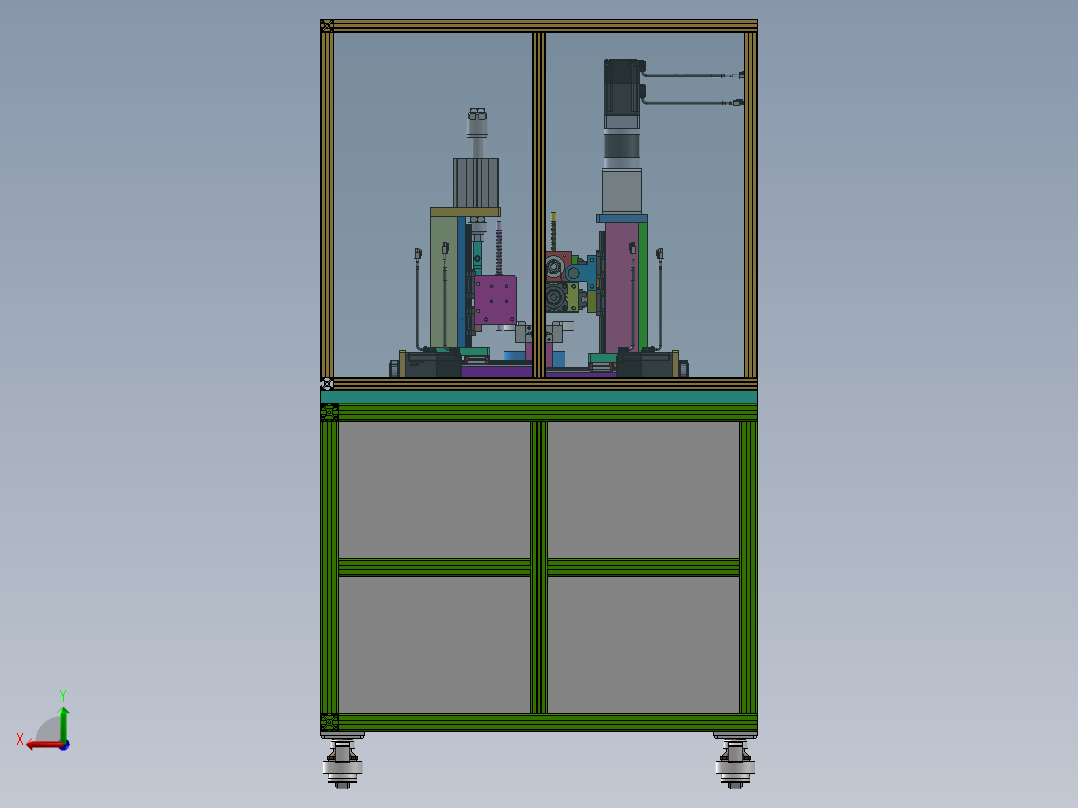油泵波纹管-精滤器组装机后视图