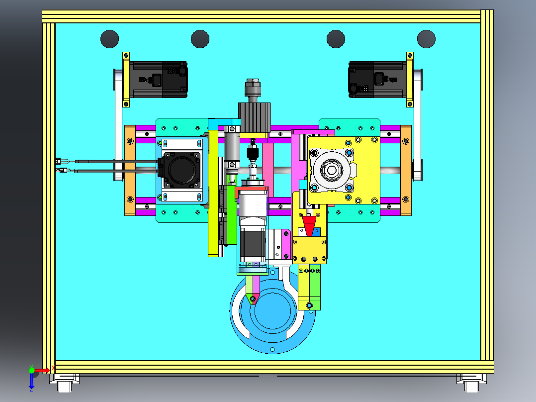 油泵波纹管-精滤器组装机俯视图
