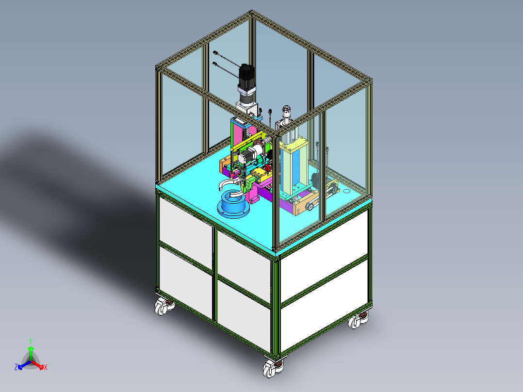 油泵波纹管-精滤器组装机正等轴测图