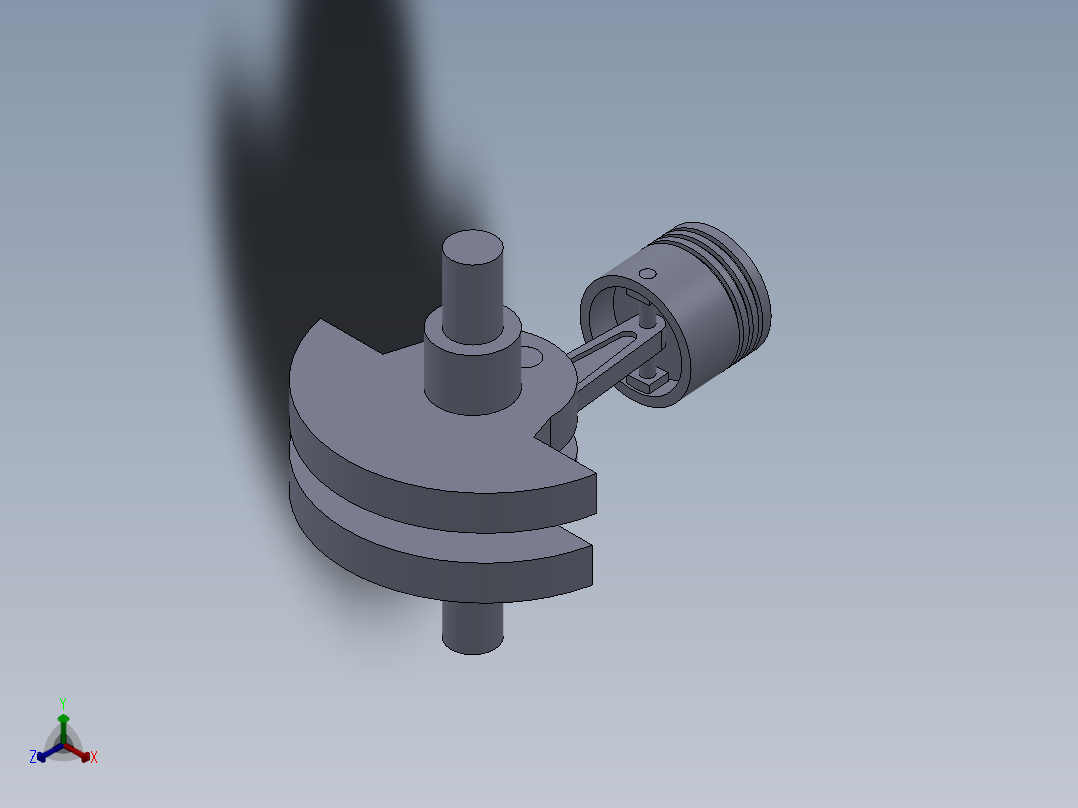 活塞缸正等轴测图